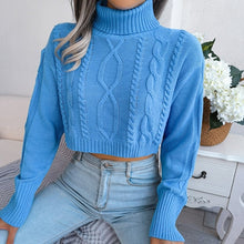 Load image into Gallery viewer, TwistCrop - Rollkragenpullover mit Cropped Knit
