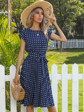 Load image into Gallery viewer, Vestido - A-Linien-Minikleid mit Blumenfalten