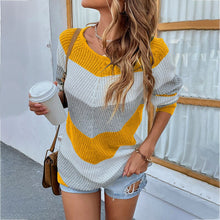 Load image into Gallery viewer, ColorBlock - Pullover mit Rundhalsausschnitt und Farbblock