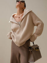 Load image into Gallery viewer, OversizeZip - Schicker Kragen-Reißverschluss-Pullover