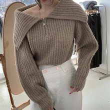 Load image into Gallery viewer, ChicKnit - Reversible Schalkragen Zipper Pullover