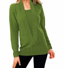 Load image into Gallery viewer, V-NeckStyle - Unifarbener Strickpullover