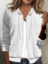 Load image into Gallery viewer, HoodedZip - Basic-Strickpullover mit Reißverschluss