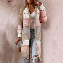 Load image into Gallery viewer, WinterCozy - Gestreifter Pullover Mantel