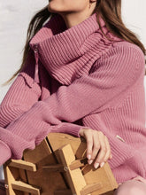 Load image into Gallery viewer, CropTopZip - Vintage-Crop-Strickpullover