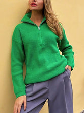 Load image into Gallery viewer, GreenBlueZip - Stylischer Coltrui Zipper Pullover