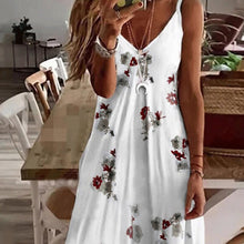 Load image into Gallery viewer, Simplicity - Weißes schmales Kleid mit V-Ausschnitt