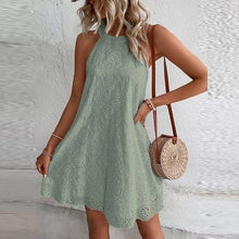 Load image into Gallery viewer, LaceChic - Ärmelloses hohles Minikleid mit Spitze