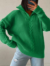 Load image into Gallery viewer, TruiZip - Pullover mit Polokragen und übergroßem Reißverschluss