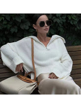 Load image into Gallery viewer, FashionZip - Solider Pullover mit Reißverschluss in Coltrui