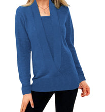 Load image into Gallery viewer, V-NeckStyle - Unifarbener Strickpullover