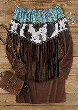 Load image into Gallery viewer, Western Cow - Schulterfreies Kleid