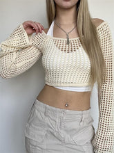 Load image into Gallery viewer, TossyBeach - Sexy hohlgestrickter Crop-Pullover