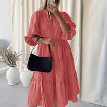 Load image into Gallery viewer, Faltenhemd - Kleid mit Stehkragen