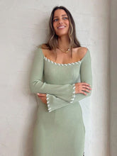 Load image into Gallery viewer, Quadratischer Kragen - Gestricktes Bodycon-Kleid