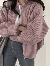 Load image into Gallery viewer, HarajukuZip - Abgeschnittener Harajuku-Strickpullover