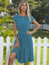 Load image into Gallery viewer, Vestido - A-Linien-Minikleid mit Blumenfalten