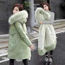 Load image into Gallery viewer, UrbanPuff - Langer koreanischer wattierter Wintermantel in lockerer Größe