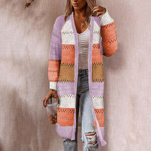 Load image into Gallery viewer, WinterCozy - Gestreifter Pullover Mantel