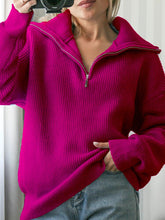 Load image into Gallery viewer, GreenBlueZip - Stylischer Coltrui Zipper Pullover