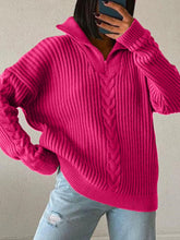 Load image into Gallery viewer, TruiZip - Pullover mit Polokragen und übergroßem Reißverschluss