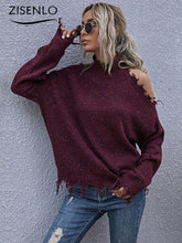 Load image into Gallery viewer, StraplessStyle - Hochgeschlossener Strickpullover Jersey