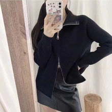 Load image into Gallery viewer, CardiZip - Beidseitig tragbarer Strickpullover mit Reißverschluss
