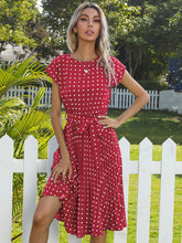 Load image into Gallery viewer, Vestido - A-Linien-Minikleid mit Blumenfalten