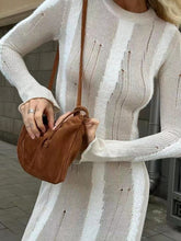 Load image into Gallery viewer, Strick - Bodycon O-Ausschnitt Herbstkleid