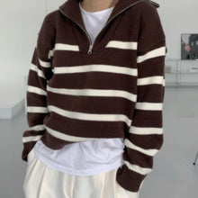 Load image into Gallery viewer, SenseZip - Schicker gestreifter Strickpullover