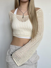 Load image into Gallery viewer, TossyBeach - Sexy hohlgestrickter Crop-Pullover