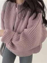 Load image into Gallery viewer, HarajukuZip - Abgeschnittener Harajuku-Strickpullover