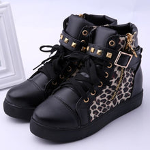 Load image into Gallery viewer, Leoparda - Leopard Print High-Top Herbst Sneaker