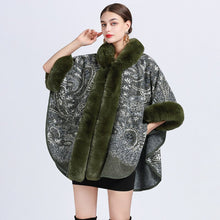 Load image into Gallery viewer, PonchoFur - Tweed Strickjacke Pelzjacke