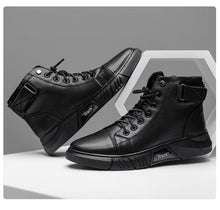 Load image into Gallery viewer, Gael - Robuste Herren-Lederstiefel aus schwarzem Leder