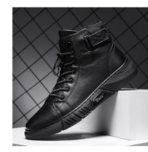 Load image into Gallery viewer, Gael - Robuste Herren-Lederstiefel aus schwarzem Leder