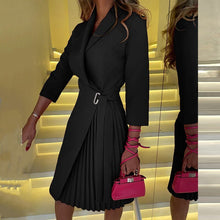 Load image into Gallery viewer, Gisela - Eleganter gekerbter Kragen Blazer Kleid