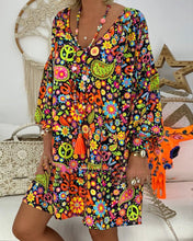 Load image into Gallery viewer, Davie - Lockeres Kleid mit Blumen- und Paisley-Print