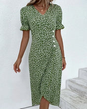 Load image into Gallery viewer, Xanthe - Kurzärmeliges Kleid mit Blumendruck