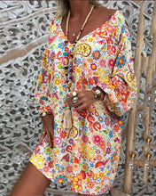 Load image into Gallery viewer, Davie - Lockeres Kleid mit Blumen- und Paisley-Print