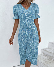 Load image into Gallery viewer, Xanthe - Kurzärmeliges Kleid mit Blumendruck