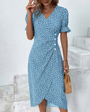 Load image into Gallery viewer, Xanthe - Kurzärmeliges Kleid mit Blumendruck