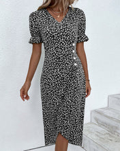 Load image into Gallery viewer, Xanthe - Kurzärmeliges Kleid mit Blumendruck