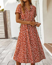 Load image into Gallery viewer, Veronica - Kleid mit V-Ausschnitt und Punktedruck