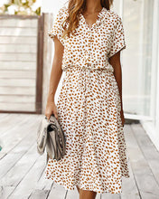Load image into Gallery viewer, Veronica - Kleid mit V-Ausschnitt und Punktedruck