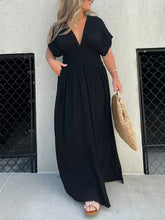 Load image into Gallery viewer, Cara - Schlitz V-Ausschnitt Maxi Eleganz