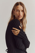 Load image into Gallery viewer, Agenly - Midi-Kleid mit langen Ärmeln