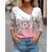 Load image into Gallery viewer, Lisbon - Florale Bluse mit V-Ausschnitt