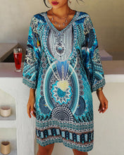 Load image into Gallery viewer, Franca - Boho Kleid mit langen Ärmeln