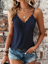 Load image into Gallery viewer, Yolly - Sizzle Öse Kontrast Spitze Cami Top